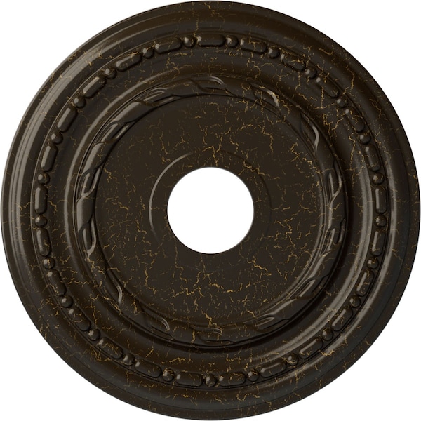 Ekena Millwork Dublin Medallion (Canopies up to 5 1/8"), 17 7/8"OD x 3 5/8"ID x 1 1/4"P, Stone Hearth Crackle CM17DUSHC - main